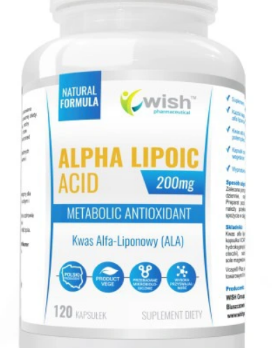 Kwas Alfa Liponowy Alpha Lipoic Acid 200mg 120kaps